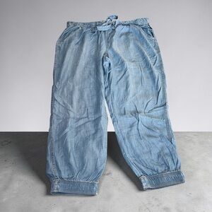 Knox Rose Light Blue Denim Joggers NEW (XL)